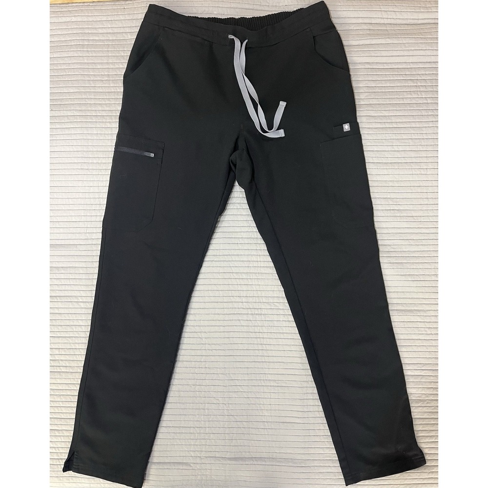 FIGS Technical Collection Black Zip Pocket Scrub Pants Womens Size Small